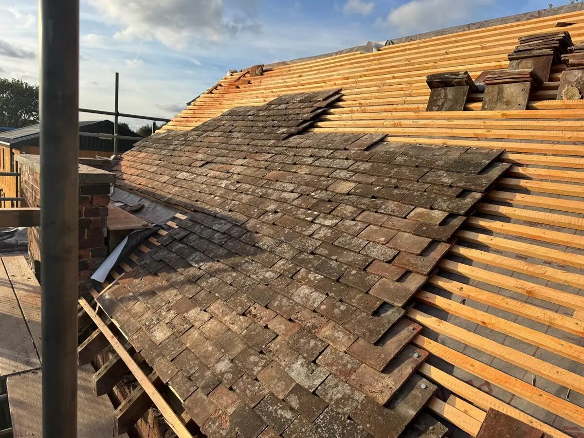 Clay tile relaying on a Rochester period property