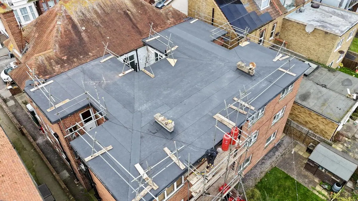 Commercial Flat Roof — Aerial